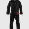 Venum Contender Evo Bjj Gi Black 1 Venum Contender Evo BJJ Gi in black on grey background