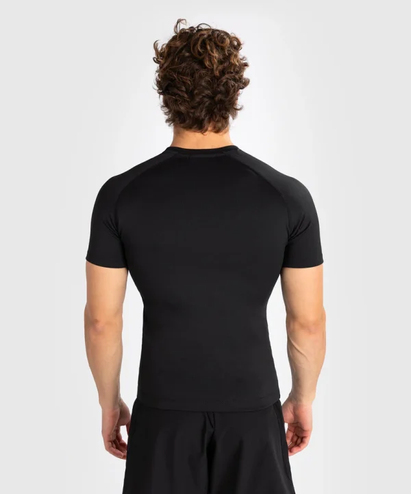Venum Contender Short Sleeve Mens Rash Guard Black 2 Venum Contender Short Sleeve Men's Rash Guard in black color