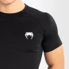 Venum Contender Short Sleeve Mens Rash Guard Black 3 Men wearing Venum Contender Short Sleeve Rash Guard