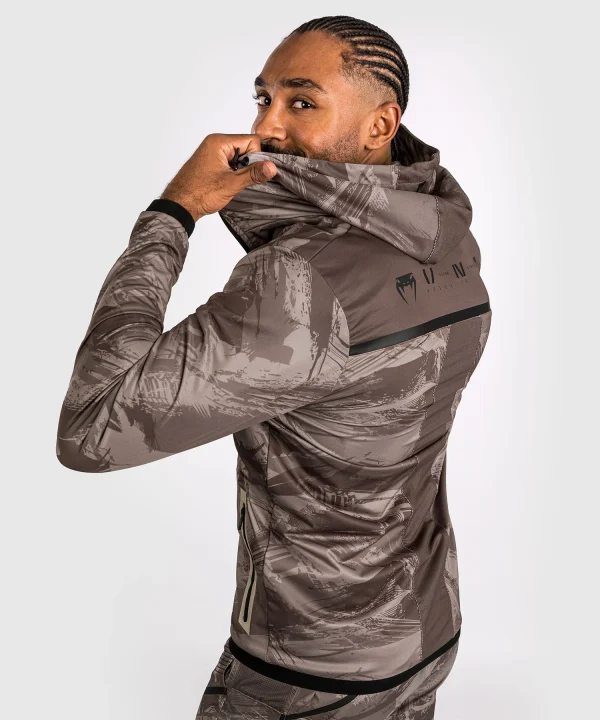 Venum Electron 3.0 Hoodie in black and green color.
