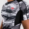 Venum Electron 3 0 Short Sleeve Rashguard Grey Red 5 Venum Electron 3.0 Short Sleeve Rashguard on a white background