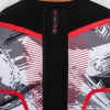 Venum Electron 3 0 Short Sleeve Rashguard Grey Red 6 Man modeling the Venum Electron 3.0 Short Sleeve Rashguard