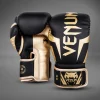 Venum Elite Boxing Gloves Black Gold 1 Venum Elite Boxing Gloves - Black/Gold in Black/Gold — studio shot