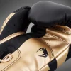 Venum Elite Boxing Gloves Black Gold 3 Venum Elite Boxing Gloves - Black/Gold in Black/Gold — sleeve detail