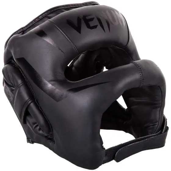Closeup view of Venum Elite Iron Headgear Head Guard
