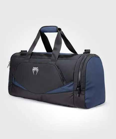 Venum Evo 2 Trainer Lite Sports Duffle Bag Black Blue 3 Venum Evo 2 Trainer Lite Sports Duffle Bag in sports setting