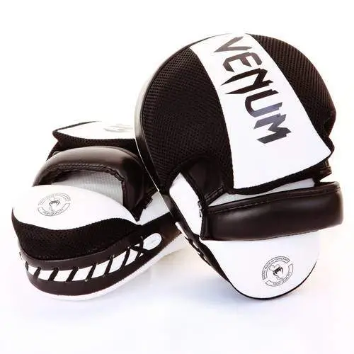 Pair of Venum Focus Punch Mitts Cellular 2.0 on a white background