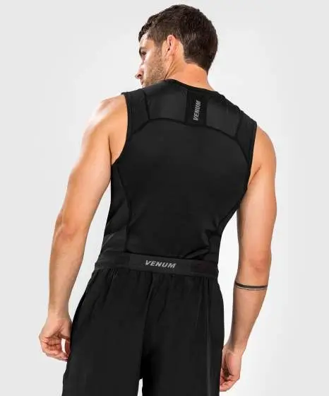 Venum G Fit Air Sleeveless Rashguard Black 2 Venum G-Fit Air Sleeveless Rashguard on white backdrop