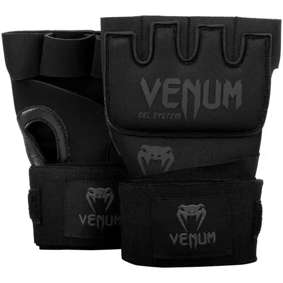 Venum Gel Quick Wraps Kontact Hand Wraps in black with white accents
