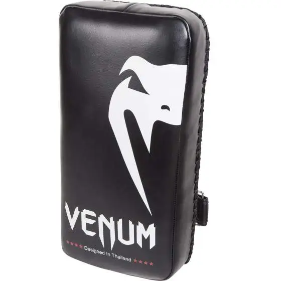 Venum Giant Kick Pads in black and white color scheme