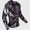 Venum Gladiator 3 0 Long Sleeve Rash Guard Black White 1 Venum Gladiator 3.0 Long Sleeve Rash Guard on a white background