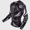 Venum Gladiator 3 0 Long Sleeve Rash Guard Black White 2 Venum Gladiator 3.0 Long Sleeve Rash Guard on a white background