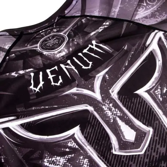 Venum Gladiator 3.0 Short Sleeve Rash Guard in black with red detailing