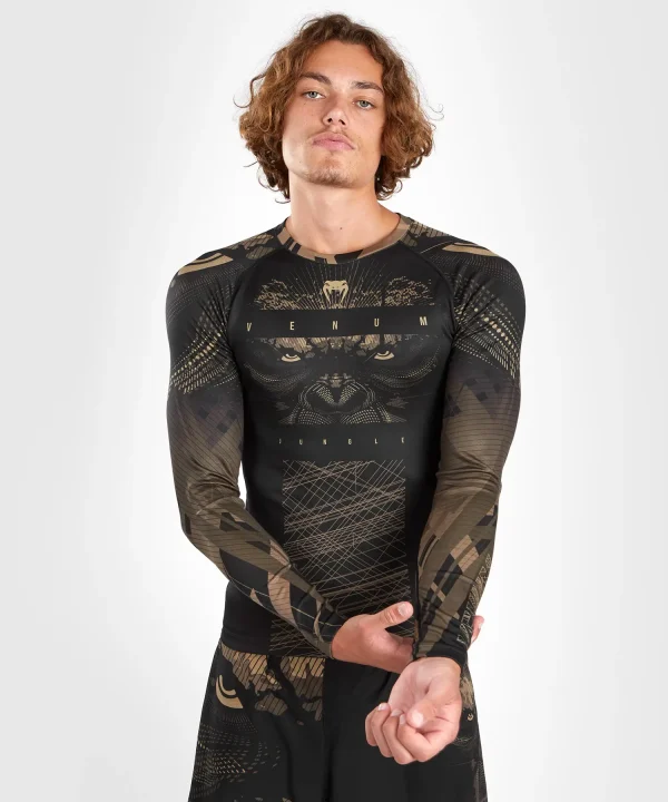Venum Gorilla Jungle Long Sleeve Rash Guard in action