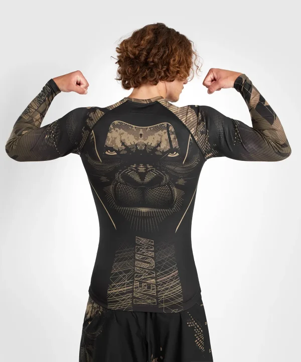 Man wearing a Venum Gorilla Jungle Long Sleeve Rash Guard