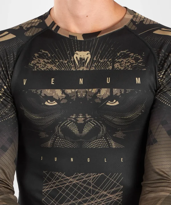 Venum Gorilla Jungle Long Sleeve Rash Guard on white background