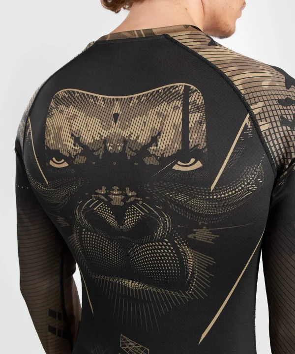 Venum Gorilla Jungle Long Sleeve Rash Guard on a plain background