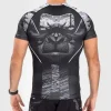 Venum Gorilla Jungle Short Sleeve Rash Guard Black White 4 Venum Gorilla Jungle Short Sleeve Rash Guard on a white background