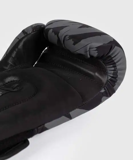 Venum Graffiti Boxing Gloves Black Charcoal 4 Venum Graffiti Boxing Gloves on a neutral background