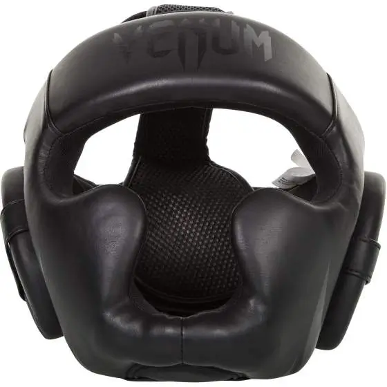 Venum Head Guard Challenger 2.0 headgear in black and white