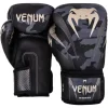 Venum Impact Boxing Gloves Black Grey 1 Venum Impact Boxing Gloves in black and gold edition
