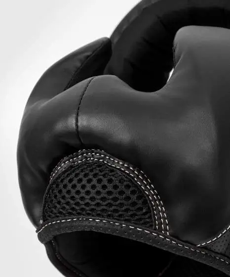 Venum Impact Evo Headgear Head Guard Black 7 Venum Impact Evo headgear in a black and white color scheme