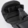 Venum Impact Evo MMA sparring gloves in black and white color scheme