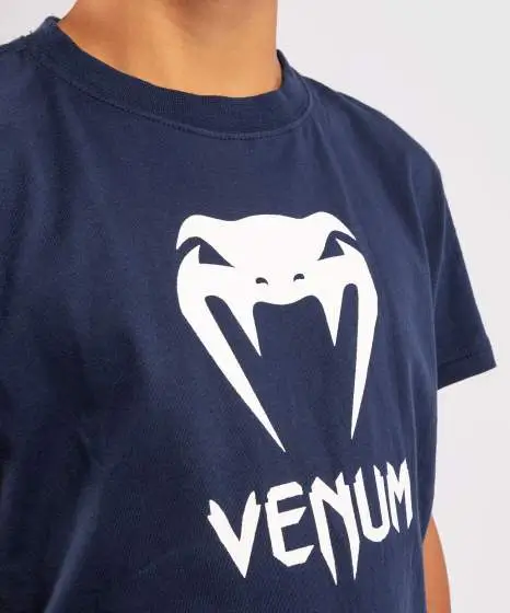 Venum Kids Classic T Shirt Navy 4 Child wearing Venum Kids Classic T-Shirt