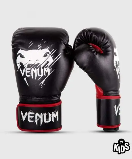 Venum Kids Contender Boxing Gloves in black color