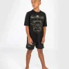 Venum Kids Gorilla Jungle T Shirt Black Sand 2 Child wearing Venum Kids Gorilla Jungle T-Shirt