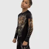 Venum Kids Tiger Long Sleeve Rash Guard Black Orange 1 Venum Kids Tiger Long Sleeve Rash Guard