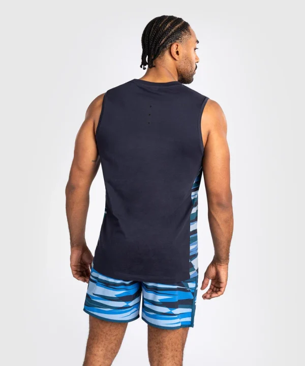 Venum Rapid Mens Tank Top Blue 2 Man wearing Venum Rapid Men's Tank Top