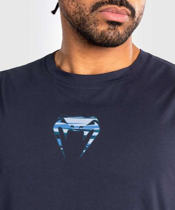 Venum Rapid Mens Tank Top Blue 3 Man wearing Venum Rapid Men's Tank Top