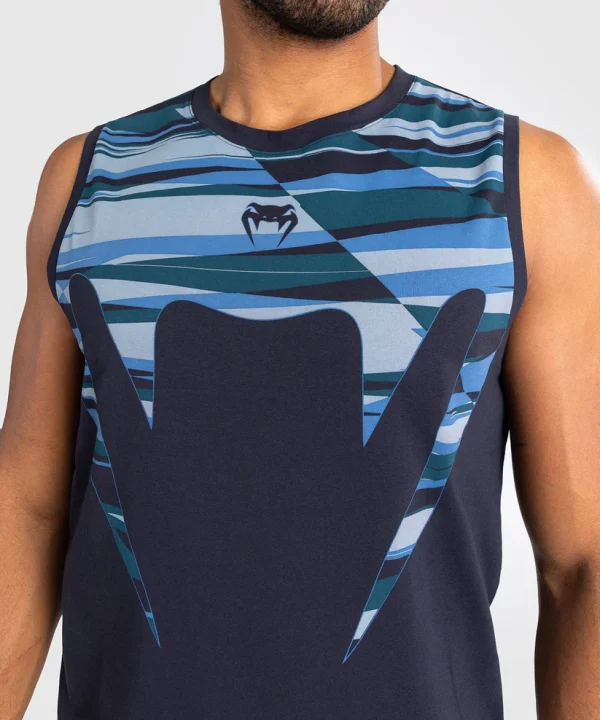 Venum Rapid Snake Head Mens Tank Top Blue 3 Venum Rapid Snake Head Men's Tank Top in black and white