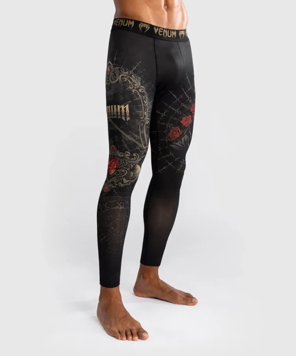 Man wearing Venum Santa Muerte 5.0 Spats Compression Tights for training