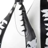 Venum Speed Bag Skintex Leather Black White 3 A Venum Speed Bag Skintex Leather suspended in mid-air against a neutral background