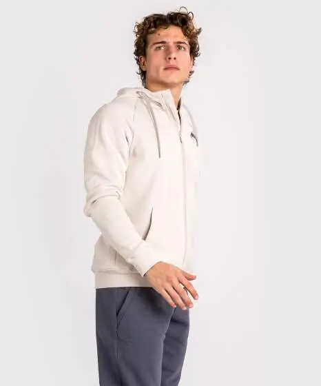 Venum Strikeland Full Zip Hoodie in black with white Venum logo