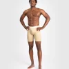 Venum Tempest Mens Vale Tudo Shorts Beige Sand 1 Man wearing Venum Tempest Men's Vale Tudo Shorts
