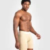 Venum Tempest Mens Vale Tudo Shorts Beige Sand 3 Venum Tempest Men's Vale Tudo Shorts in action