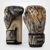 Venum Tiger Boxing Gloves Black Orange 2 Venum Tiger Boxing Gloves on a white background.