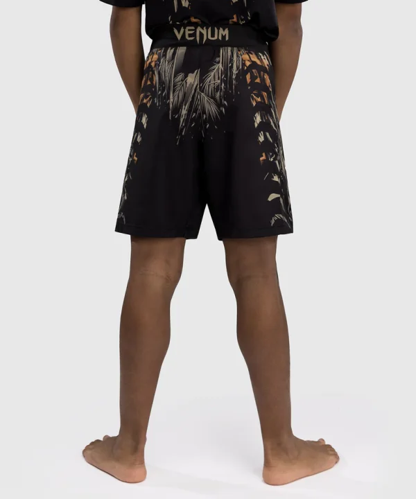Venum Tiger Kids Fight Shorts Black Orange 2 Venum Tiger Kids Fight Shorts on a white background