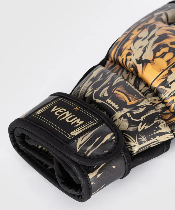 Venum Tiger Mma Gloves Black Orange 3 Venum Tiger MMA Gloves with matching black and yellow design