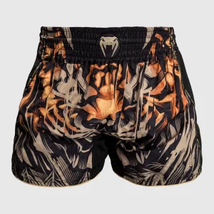 Black and white Venum Tiger Muay Thai shorts