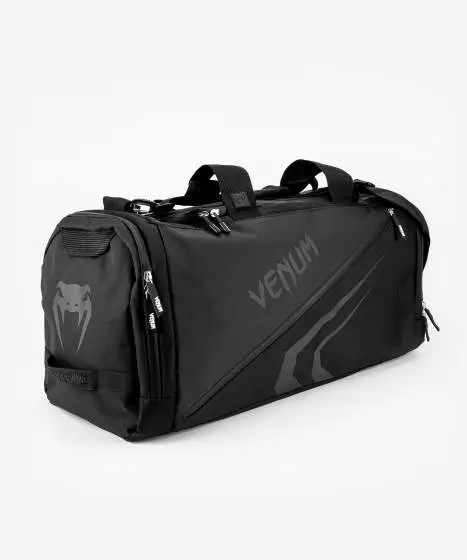 Venum Trainer Lite Evo Sports Duffle Bag Black 1 Venum Trainer Lite Evo Sports Duffle Bag in stark black color