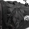 Venum Trainer Lite Sports Duffel Bag Black Camo 6 Venum Trainer Lite Sports Duffel Bag in a studio setting