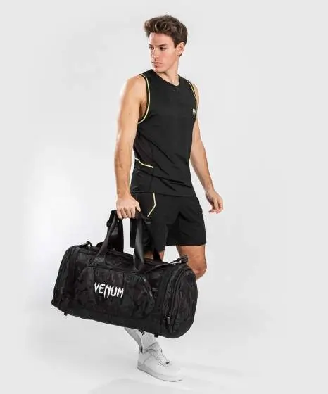 Venum Trainer Lite Sports Duffel Bag Black Camo 7 Black Venum Trainer Lite Sports Duffel Bag with strap