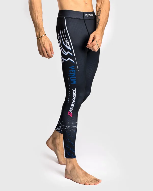 Venum X Tekken 8 Jin Kazama Spats Compression Tights Blue Black White 1 Venum x Tekken 8 Jin Kazama Spats Compression Tights