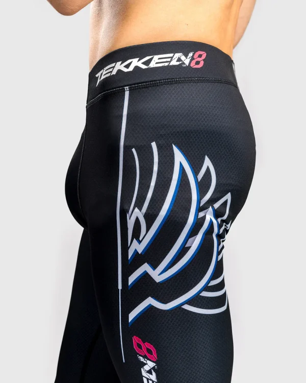 Venum X Tekken 8 Jin Kazama Spats Compression Tights Blue Black White 3 Venum x Tekken 8 Jin Kazama Spats Compression Tights