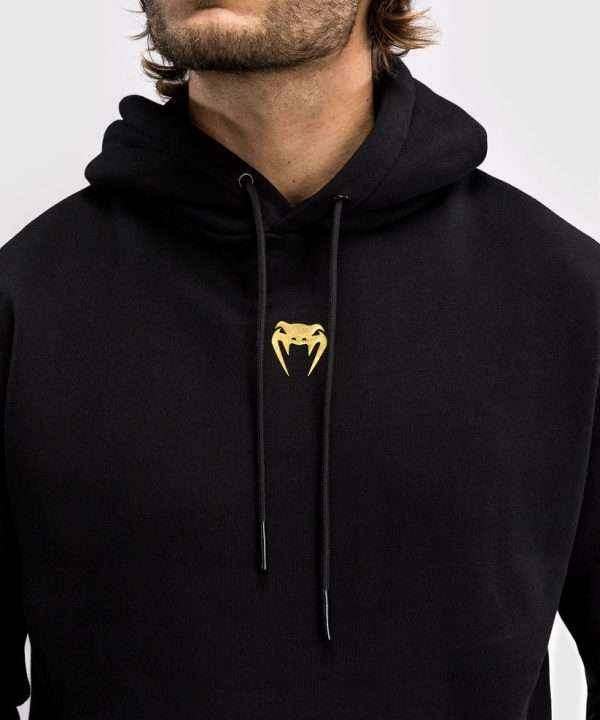 Venum X Tekken 8 Marshall Law Hoodie Black Red Gold 4 Close up of Venum x Tekken 8 Marshall Law Hoodie