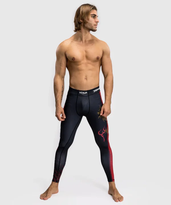 Venum x Tekken 8 Marshall Law Spats Compression Tights on a white background